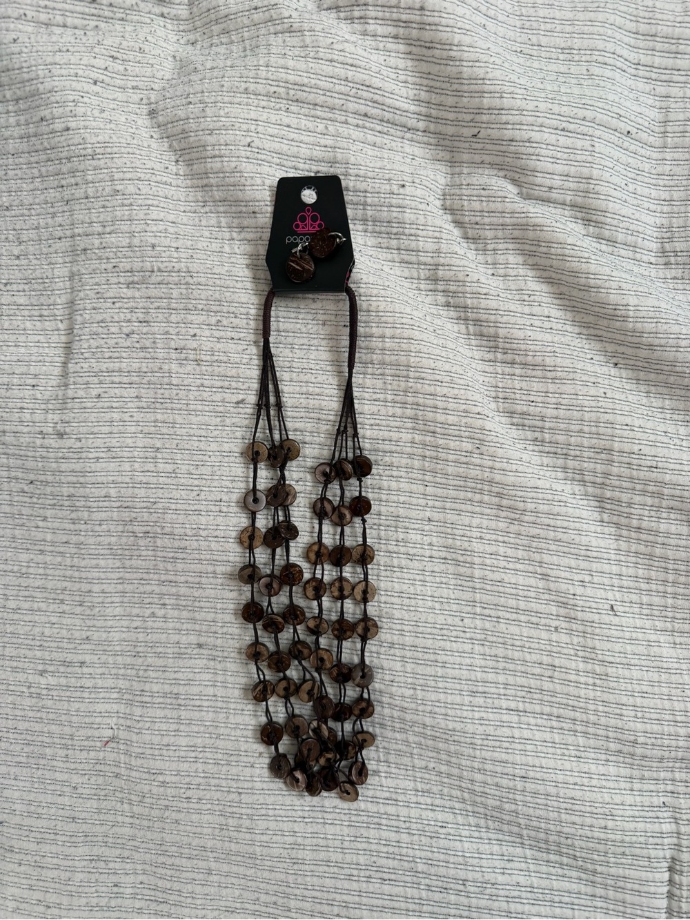 paparazzi Brown Layered Disc Multi-Strand Necklace Set